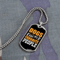 Dogs Are My Favorite People Orange Necklace Stainless Steel or 18k Gold Dog Tag 24" Chain-Express Your Love Gifts