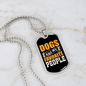 Dogs Are My Favorite People Orange Necklace Stainless Steel or 18k Gold Dog Tag 24" Chain-Express Your Love Gifts