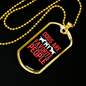 Dogs Are My Favorite People Red Necklace Stainless Steel or 18k Gold Dog Tag 24" Chain-Express Your Love Gifts