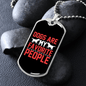 Dogs Are My Favorite People Red Necklace Stainless Steel or 18k Gold Dog Tag 24" Chain-Express Your Love Gifts