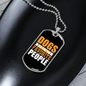 Dogs Are My Favorite People Yellow Necklace Stainless Steel or 18k Gold Dog Tag 24" Chain-Express Your Love Gifts