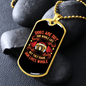 Dogs Are Not Our Life Brown Necklace Stainless Steel or 18k Gold Dog Tag 24" Chain-Express Your Love Gifts