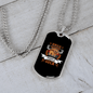 Dogs Because People Suck Brown Necklace Stainless Steel or 18k Gold Dog Tag 24" Chain-Express Your Love Gifts
