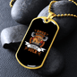 Dogs Because People Suck Brown Necklace Stainless Steel or 18k Gold Dog Tag 24" Chain-Express Your Love Gifts