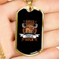 Dogs Because People Suck Brown Necklace Stainless Steel or 18k Gold Dog Tag 24" Chain-Express Your Love Gifts