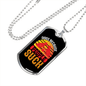 Dogs Because People Suck Necklace Stainless Steel or 18k Gold Dog Tag 24" Chain-Express Your Love Gifts