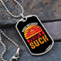 Dogs Because People Suck Necklace Stainless Steel or 18k Gold Dog Tag 24" Chain-Express Your Love Gifts