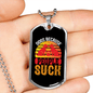 Dogs Because People Suck Necklace Stainless Steel or 18k Gold Dog Tag 24" Chain-Express Your Love Gifts