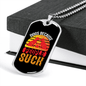 Dogs Because People Suck Necklace Stainless Steel or 18k Gold Dog Tag 24" Chain-Express Your Love Gifts