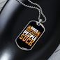 Dogs Because People Suck Orange Necklace Stainless Steel or 18k Gold Dog Tag 24" Chain-Express Your Love Gifts