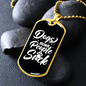 Dogs Because People Suck White Necklace Stainless Steel or 18k Gold Dog Tag 24" Chain-Express Your Love Gifts