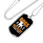 Dogs Because People Suck Yellow Necklace Stainless Steel or 18k Gold Dog Tag 24" Chain-Express Your Love Gifts