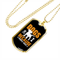 Dogs Because People Suck Yellow Necklace Stainless Steel or 18k Gold Dog Tag 24" Chain-Express Your Love Gifts