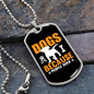 Dogs Because People Suck Yellow Necklace Stainless Steel or 18k Gold Dog Tag 24" Chain-Express Your Love Gifts