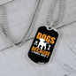 Dogs Because People Suck Yellow Necklace Stainless Steel or 18k Gold Dog Tag 24" Chain-Express Your Love Gifts