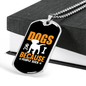 Dogs Because People Suck Yellow Necklace Stainless Steel or 18k Gold Dog Tag 24" Chain-Express Your Love Gifts