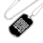Dogs Before Dudes White Necklace Stainless Steel or 18k Gold Dog Tag 24" Chain-Express Your Love Gifts