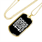 Dogs Before Dudes White Necklace Stainless Steel or 18k Gold Dog Tag 24" Chain-Express Your Love Gifts