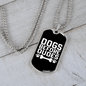 Dogs Before Dudes White Necklace Stainless Steel or 18k Gold Dog Tag 24" Chain-Express Your Love Gifts