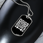 Dogs Before Dudes White Necklace Stainless Steel or 18k Gold Dog Tag 24" Chain-Express Your Love Gifts