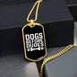 Dogs Before Dudes White Necklace Stainless Steel or 18k Gold Dog Tag 24" Chain-Express Your Love Gifts