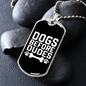 Dogs Before Dudes White Necklace Stainless Steel or 18k Gold Dog Tag 24" Chain-Express Your Love Gifts