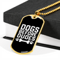 Dogs Before Dudes White Necklace Stainless Steel or 18k Gold Dog Tag 24" Chain-Express Your Love Gifts