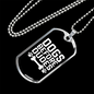 Dogs Before Dudes White Necklace Stainless Steel or 18k Gold Dog Tag 24" Chain-Express Your Love Gifts