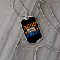 Dogs Books and Coffee Blue Necklace Stainless Steel or 18k Gold Dog Tag 24" Chain-Express Your Love Gifts