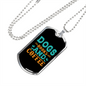 Dogs Books and Coffee Cyan Necklace Stainless Steel or 18k Gold Dog Tag 24" Chain-Express Your Love Gifts