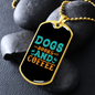 Dogs Books and Coffee Cyan Necklace Stainless Steel or 18k Gold Dog Tag 24" Chain-Express Your Love Gifts