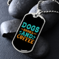 Dogs Books and Coffee Cyan Necklace Stainless Steel or 18k Gold Dog Tag 24" Chain-Express Your Love Gifts