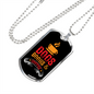 Dogs Books & Coffee Necklace Stainless Steel or 18k Gold Dog Tag 24" Chain-Express Your Love Gifts