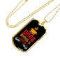 Dogs Books & Coffee Necklace Stainless Steel or 18k Gold Dog Tag 24" Chain-Express Your Love Gifts