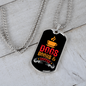 Dogs Books & Coffee Necklace Stainless Steel or 18k Gold Dog Tag 24" Chain-Express Your Love Gifts