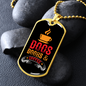 Dogs Books & Coffee Necklace Stainless Steel or 18k Gold Dog Tag 24" Chain-Express Your Love Gifts