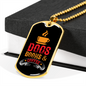 Dogs Books & Coffee Necklace Stainless Steel or 18k Gold Dog Tag 24" Chain-Express Your Love Gifts