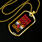 Dogs Books and Coffee Red Necklace Stainless Steel or 18k Gold Dog Tag 24" Chain-Express Your Love Gifts