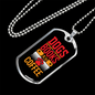 Dogs Books and Coffee Red Necklace Stainless Steel or 18k Gold Dog Tag 24" Chain-Express Your Love Gifts