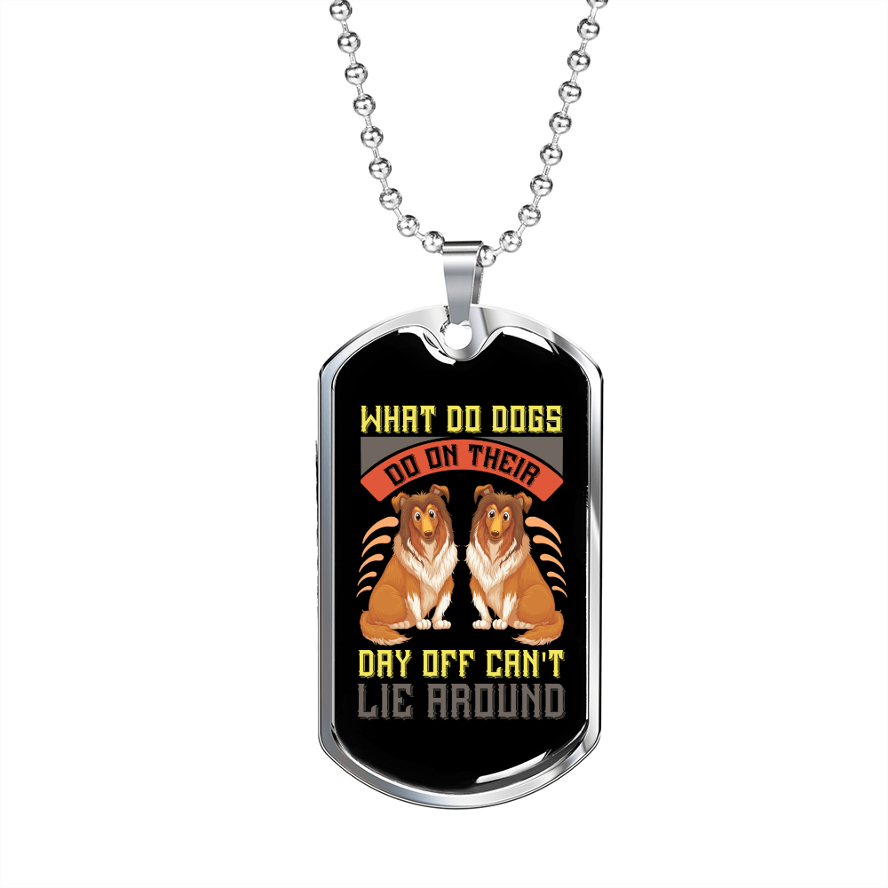 Dogs Can't Lie Necklace Stainless Steel or 18k Gold Dog Tag 24" Chain-Express Your Love Gifts
