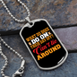 Dogs Can't Lie Orange Necklace Stainless Steel or 18k Gold Dog Tag 24" Chain-Express Your Love Gifts