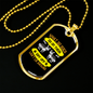 Dogs Can't Lie Yellow Necklace Stainless Steel or 18k Gold Dog Tag 24" Chain-Express Your Love Gifts