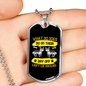 Dogs Can't Lie Yellow Necklace Stainless Steel or 18k Gold Dog Tag 24" Chain-Express Your Love Gifts