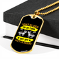 Dogs Can't Lie Yellow Necklace Stainless Steel or 18k Gold Dog Tag 24" Chain-Express Your Love Gifts