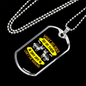 Dogs Can't Lie Yellow Necklace Stainless Steel or 18k Gold Dog Tag 24" Chain-Express Your Love Gifts