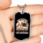 Dogs Day Off Can't Lie Around Necklace Stainless Steel or 18k Gold Dog Tag 24" Chain-Express Your Love Gifts