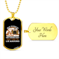 Dogs Day Off Can't Lie Around Necklace Stainless Steel or 18k Gold Dog Tag 24" Chain-Express Your Love Gifts