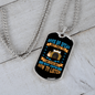 Dogs Do Speak Blue Necklace Stainless Steel or 18k Gold Dog Tag 24" Chain-Express Your Love Gifts