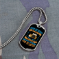 Dogs Do Speak Blue Necklace Stainless Steel or 18k Gold Dog Tag 24" Chain-Express Your Love Gifts