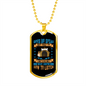 Dogs Do Speak Blue Necklace Stainless Steel or 18k Gold Dog Tag 24" Chain-Express Your Love Gifts